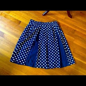 Jessy B for ModCloth blue skirt with white dots